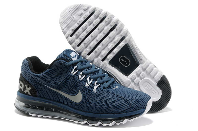 Nike Air Max 2013 Homme Kpu Chaussures Bleu Fonce Blanc